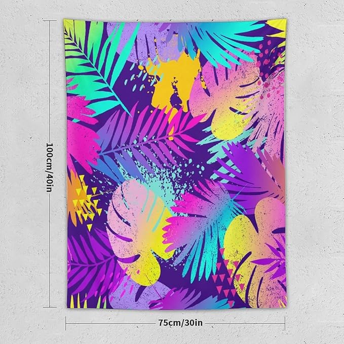 ICMOLYYENLO Palm Leaf Tapestry Wall Hanging, Tropical Leaves Plant Jungle Green Hawaiian Art Home Decor for Guest Bedroom Living Room Dormitory 30" x40-Ruum Studio Home