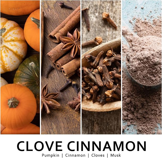Cinnamon Fall Candles for Home Scented Natural Soy Wax Non Toxic Birthday Candle Scented Candles 40 Hours Bruning 9oz Aromatherapy Candle Gifts for Women Halloween Birthday Thanksgiving-Ruum Studio Home