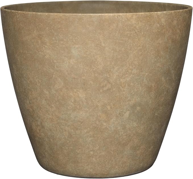 Classic Home and Garden Vogue Planter Pots w/Pottery Quality Finish - Modern Indoor & Outdoor Flower Pots - UV-Resistant Porch Planters - Decorative Pot for Flowers & Herbs (8” Earth)-Ruum Studio Home