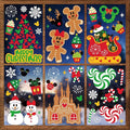 Christmas Window Clings Decorations - Cute Funny Double-Sided Static Stickers for Glass Windows and Doors, Perfect Decorations, with Castle Pattern, Reusable 9 Sheets-Ruum Studio Home