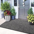 Mibao Front Door Mat, Dirt Trapper Welcome Mat for Outdoor Indoor, Non-Slip Waterproof Doormat, Durable Machine Washable Low Profile Entry Rug for Back Door Outside Patio Porch, 60" x 36", Grey-Ruum Studio Home