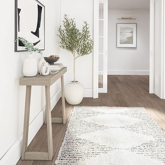 Plank+Beam Solid Wood Console Table, 36 Inch, Sofa Table, Narrow Entryway Table for Hallway, Behind The Couch, Living Room, Foyer, Easy Assembly, Seashell-Ruum Studio Home