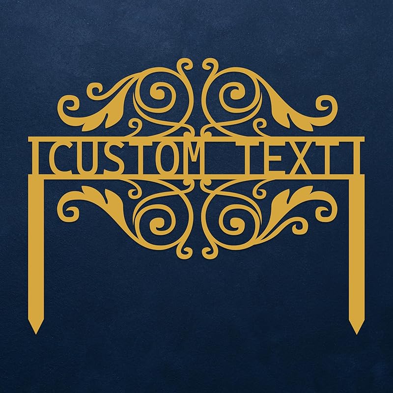 Personalized Metal Garden Sign with Stake, Custom Garden Decor for Outdoor, Custom Family Name Sign, Patio Decorations, Lawn Art, Farmhouse Decorative, Welcome Garden Sign, Housewarming Gift-Ruum Studio Home