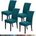 Joccun Chair Covers for Dining Room Set of 4, Dining Chair Slipcovers Stretch Dining Room Chair Covers Seat Protector,Washable Parsons Chair Cover for Home,Banquet(Peacock Blue,4 Pack)-Ruum Studio Home
