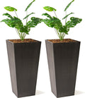 XBrand Modern 28-Inch Square Planter, Modern Tapered Planter Perfect for Indoor & Outdoor, Patio Décor, Set of 2-Ruum Studio Home