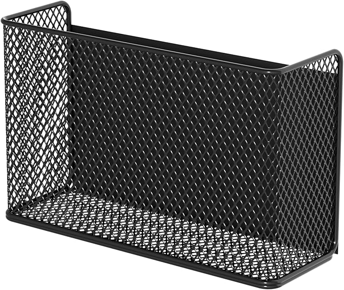 Magnetic Baskets Shelf Bins Organizer Holder Storage Rack Containers for Fridge, Whiteboard, Locker - Home Kitchen Laundry Office School-Ruum Studio Home