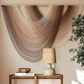 Macrame Wall Hanging Dip-Dye Boho Home Decor Fiber Wall Art Craftsmanship Bedroom Livingroom 57" W x 39" L-Ruum Studio Home