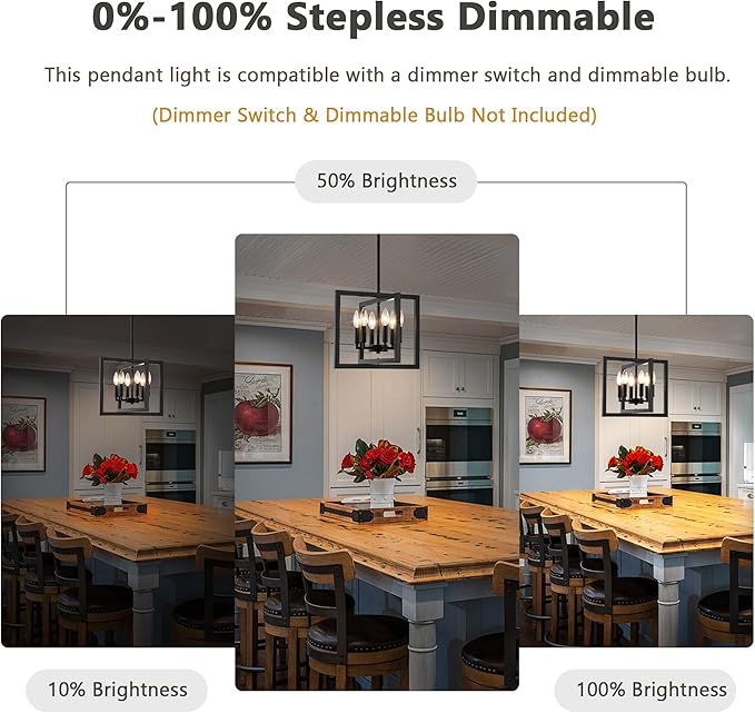 ANKYLHUA Small Black Chandelier,6-Lights Ceiling Light Fixture E12,Adjustable Hight Pendant Lights Kitchen Island,Chandeliers for Dining Room Bedroom,Entryway,Foyer-Ruum Studio Home