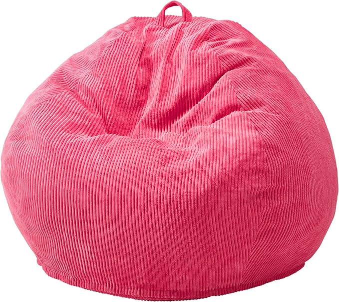 Hobestluk 3.5FT Bean Bag Chair Adult Bean Bag Chair Large Bean Bag Chair with Filler Included Teardrop Bean Bag with Removable Cover for Bedroom Living Room - (Large, Pink)-Ruum Studio Home