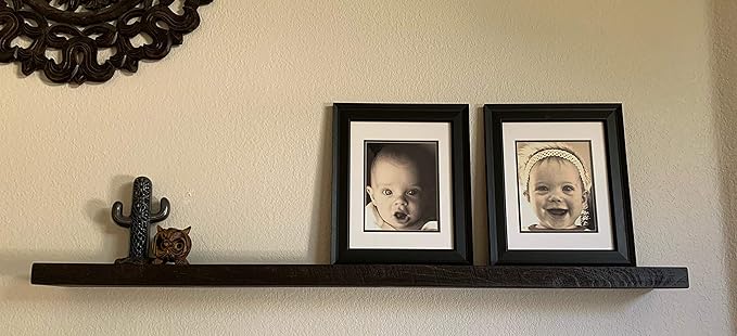 joelsantiques - 60 Inch Wooden Floating Shelves for Wall - 60x6x2 in - Made of Natural Wood - Long Heavy Duty Rustic Wall Shelves for Bedroom - Perfect for Living Room, Kitchen - Black-Ruum Studio Home