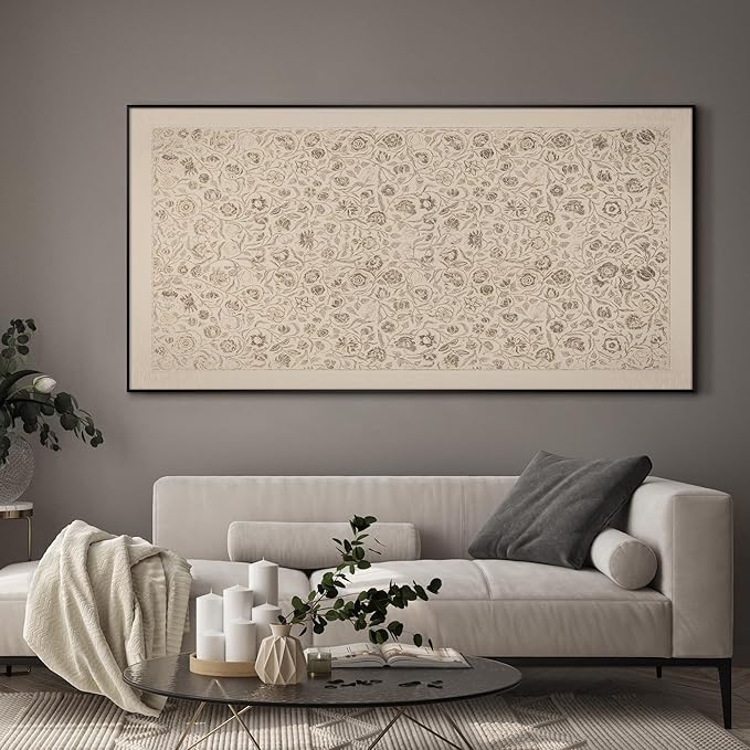 SIGNWIN 24"x46" Extra Large Framed Wall Art Vintage Botanical Sketch with Detailed Floral Pattern, Classic Nature Illustration for Home Living Room Bedroom Decor (Frame Assembly Required)-Ruum Studio Home