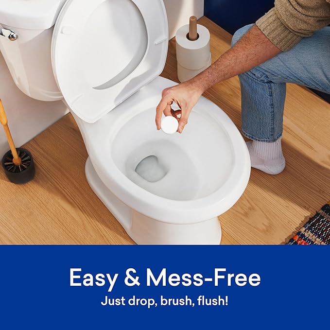 BLUELAND Toilet Bowl Cleaner Tablets, Starter Set, 14 Count with Tin, Peppermint Eucalyptus, Plastic-Free, No Harsh Chemicals, Plant-Based-Ruum Studio Home