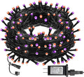 DAZZLE BRIGHT Halloween 300 LED String Lights, 100FT String Lights with 8 Lighting Modes, Halloween Decorations for Party Carnival Supplies, Outdoor Yard Garden Decor (Purple & Orange)-Ruum Studio Home