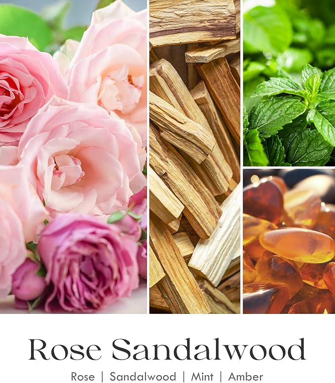 AOOVOO Rose Sandalwood Candles - 9 oz Scented Candles, Aromatherapy Candle, Soy Candle for Home Scented-Ruum Studio Home
