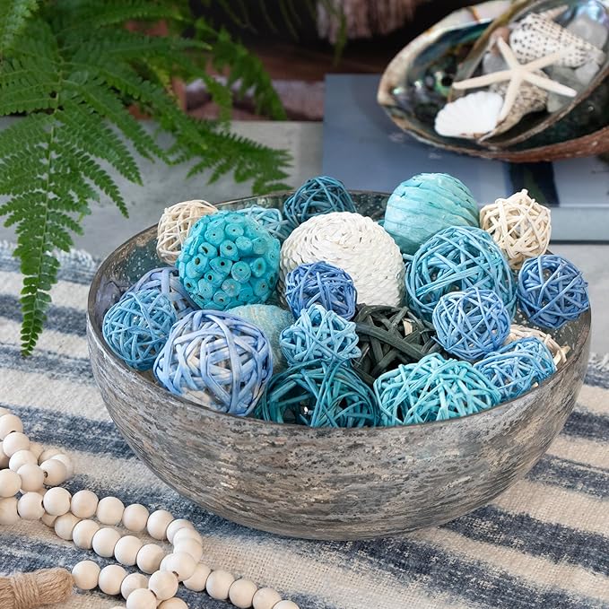 ANDALUCA Decorative Balls Bag Bowl Filler Home Decor (Turqouise Blue)-Ruum Studio Home