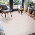 CAMILSON Easy Jute Rug 4x6, Indoor Outdoor Off-White Color Fiber Area Rugs for Living Room Patio and Kitchen Rug Herringbone Seagrass Woven Design Easy-Cleaning Washable Outside Carpet Alfombras 4 x 6-Ruum Studio Home