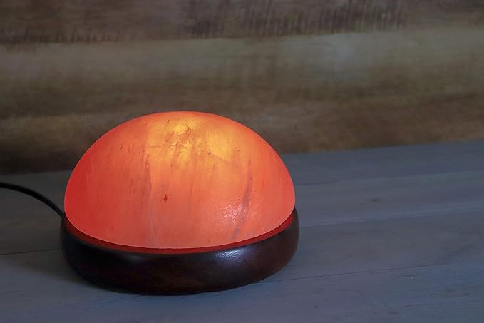 Himalayan Secrets® Salt Dome Lamp | for Warming Up Hands and Feet (9" Diameter)-Ruum Studio Home