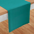 Solino Home Linen Teal Table Runner 120 Inches Long - 100% Pure Linen 14 x 120 Inch Table Runner for Dining, Fall, Autumn - Fete, Handcrafted and Machine Washable-Ruum Studio Home