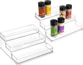 SIMPLEMADE 3-Tier Spice Rack Organizer - Versatile Storage Shelf for Kitchen, Bathroom, Bedroom & Office, Set of 2, Clear-Ruum Studio Home