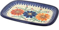 Blue Rose Polish Pottery Autumn Burst Small Rectangular Serving Platter-Ruum Studio Home