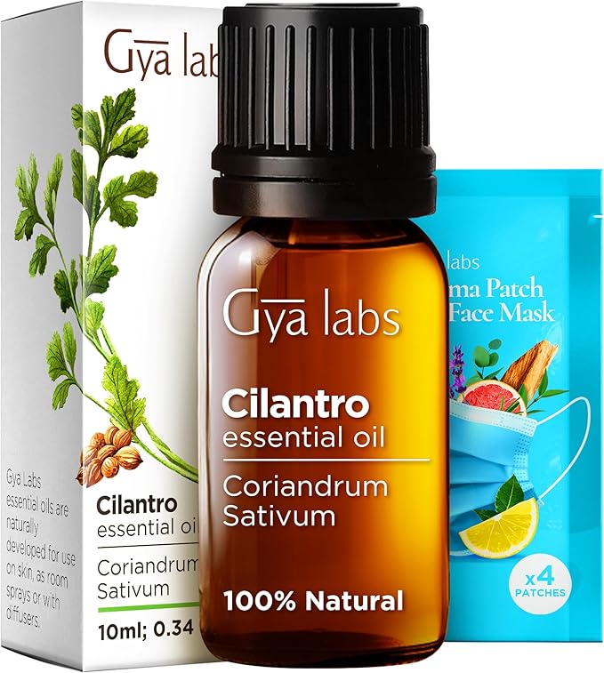 Gya Labs Cilantro Essential Oil for Diffusers - 0.34 Fl Oz - 100% Natural Cilantro Oil for for Skin, Massage, Aromatherapy & Candle Making Scent-Ruum Studio Home