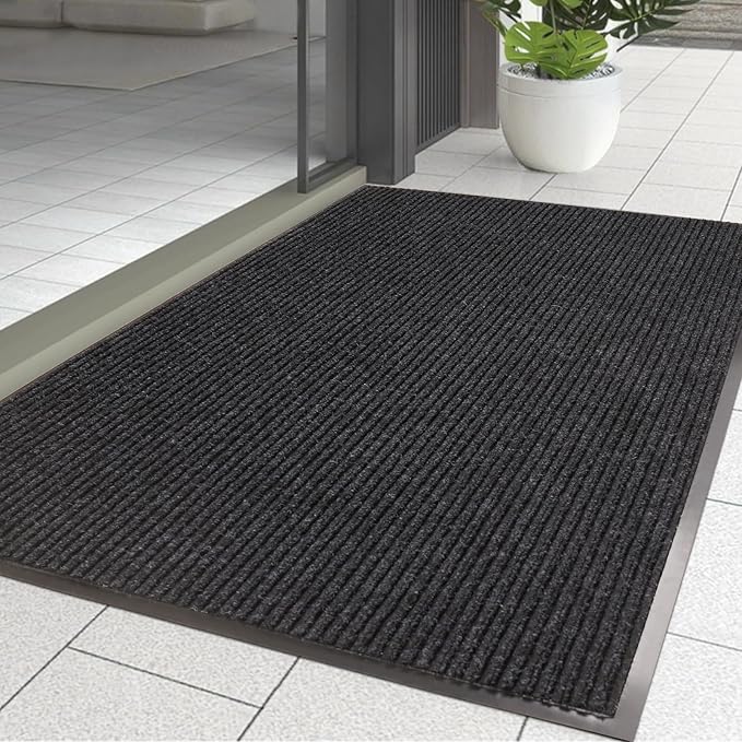 Large Front Door Mat, 48" x 36" Durable Front Doormat, Heavy Duty Large Welcome Door Matt for Home Entrance, No Slip Rubber Low Profile Door Mats for High Traffic Area-Ruum Studio Home