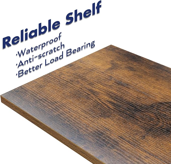 NUMENN Bookshelf, 5 Tier Bookshelves, Home Office Bookcase Shelf Storage Organizer, Free Standing Storage Shelving Unit for Bedroom, Living Room and Home Office, Vintage-Ruum Studio Home