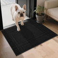 JSEI Entryway Rugs Doormat 24"x36", Non-Slip Dirt Trapper Door Mats Indoor, Washable Absorbent and Stain Resist Welcome Floor Mat for Front Door, Dog Door Mat, Muddy Wet Shoes & Paws, Black-Ruum Studio Home