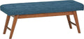 Amazon Basics Modern Haraden Upholstered Button-Tufted Bench, Blue, 16 x 44 x 17 in (Previously Rivet brand)-Ruum Studio Home