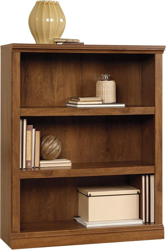 Sauder Miscellaneous Storage 3-Shelf Bookcase/ Book shelf, Oiled Oak finish-Ruum Studio Home