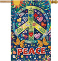 Peace Garden Flag Butterfly Flowers Art Garden Yard Flags Double Sided Colorful Farmhouse Holiday Decorative Yard Flag, Porch Outdoor Decoration Sign Banner (28X40INCH)-Ruum Studio Home