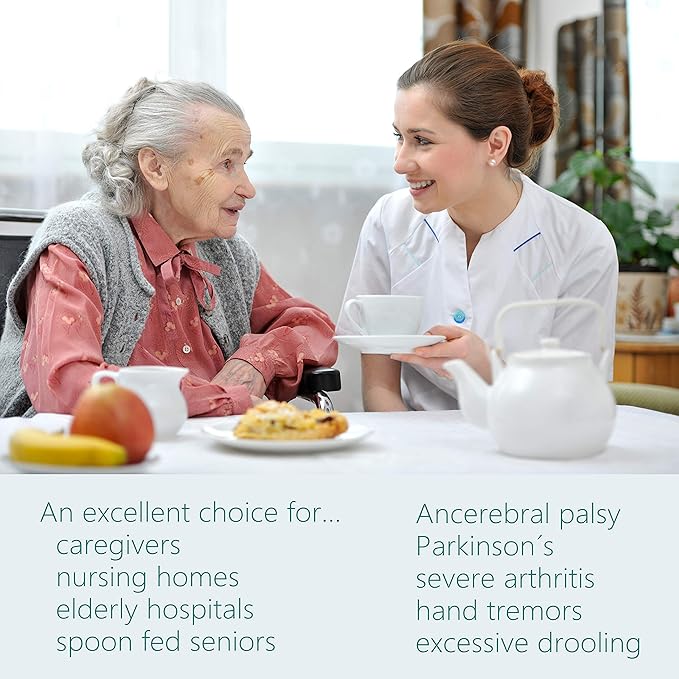 Adaptive Eating Utensils by Celley for Elderly, Handicapped | 4pc Easy Grip Silverware Stainless Steel Knife, Fork, 2 Spoons – (Black)-Ruum Studio Home