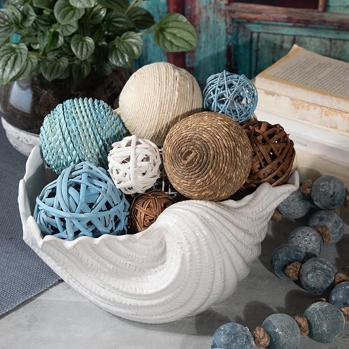 ANDALUCA Decorative Vase Filler Bag with Orbs, Balls (Aqua Blue)-Ruum Studio Home