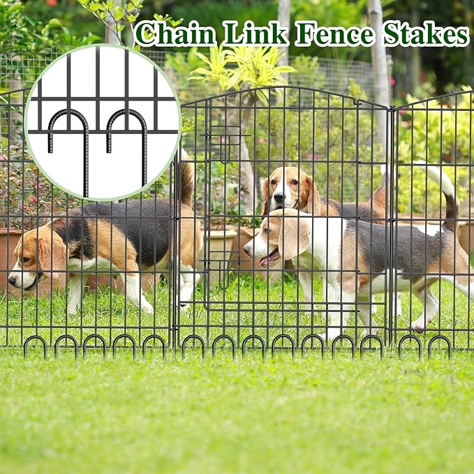 Rebar Stakes 16 Inch 20 Pack J Hook Ground Stakes Heavy Duty Tent Stakes Chain Link Fence Stakes with Chisel Point End Galvanized Steel Ground Anchors Metal Spikes Black Coated-Ruum Studio Home