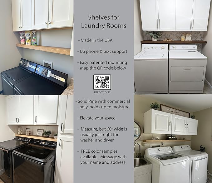 joelsantiques 72 Inch Wooden Floating Shelves for Wall - 72x6x2 in - Made of Natural Wood - Short Heavy Duty Rustic Wall Shelves for Bedroom - Perfect for Bathroom, Kitchen - Beige-Ruum Studio Home