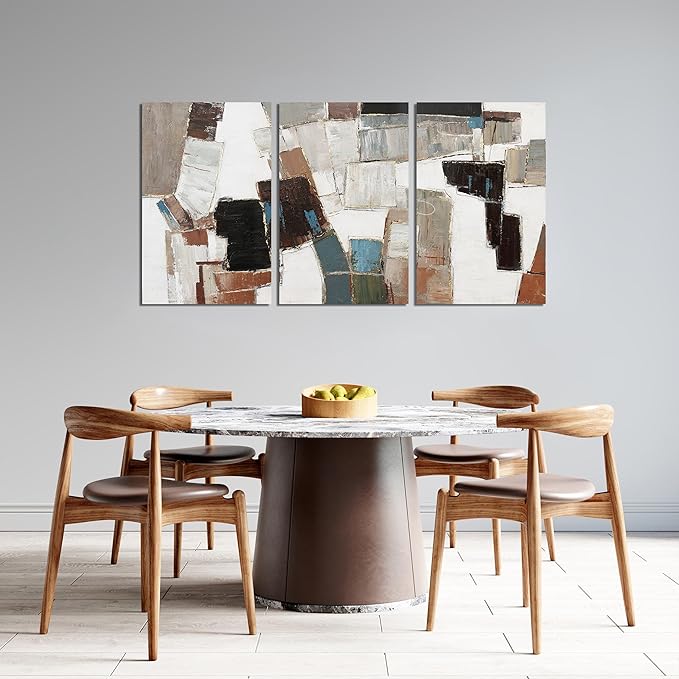 Canvas Wall Art Decor Large Wall Art Pictures for Living Room Abstract Colorful Wall Art Decor Artwork for Walls Abstract Canvas Art Wall Decor Art Work For Room Office Home Wall Decor 24" X 36" *3pcs-Ruum Studio Home