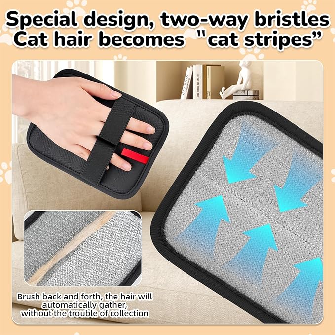 Pet Hair Remover, electrostatic pet Hair Removal Gloves, cat and Dog pet Hair Removal Tools, Suitable for Bed Sheets, Blankets, Clothes, Sofas, Multi-Functional Beauty Gloves -1 Piece-Ruum Studio Home