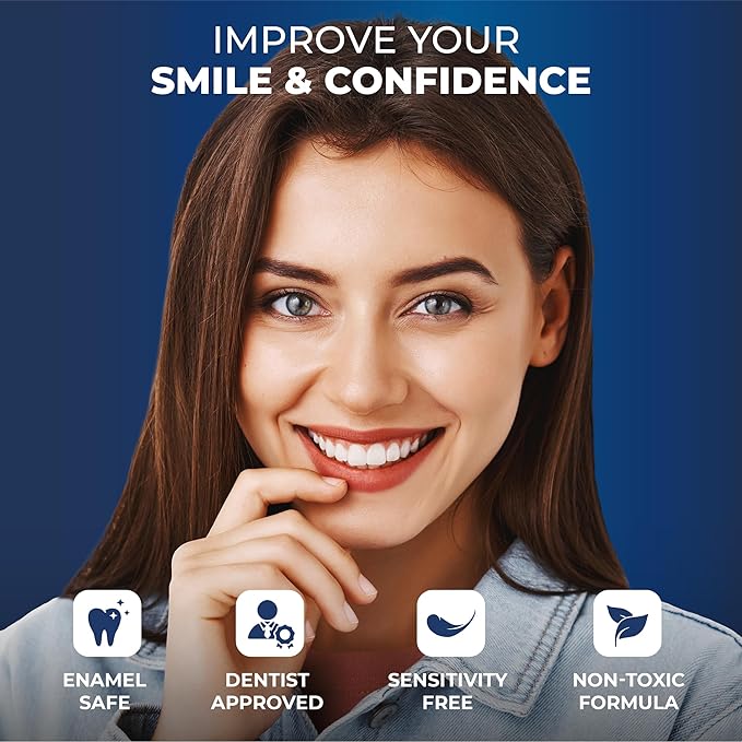 Teeth Whitening Powder - Hydroxyapatite, Remineralizing, Non-Sensitive Formula - Dentist-Approved Tooth Stain Remover & Polisher - Fluoride-Free (30 Grams)-Ruum Studio Home