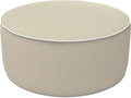 LVTXIII Inflatable Stool Ottoman Footrest with Handle, All Weather Foot Rest, Indoor or Outdoor Use for Home Patio Garden and Camping, D21 x H9, Stripe Beige-Ruum Studio Home