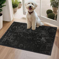 BEQHAUSE Dirt Trapper Door Mat 20"x32" Non-Slip Door Mats Washable Entryway Rugs Stain Resistant Doormat Absorbent Welcome Floor Mat for Front Back Door, Muddy Wet Shoes & Paws,Black-Ruum Studio Home