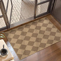 Lahome Checkered Easy Jute Rug, 2x3 Entryway Rug Indoor Outdoor Front Door Mat, Farmhouse Neutral Non Slip Non Shedding Washable Kitchen Mats for Floor Foyer-Ruum Studio Home