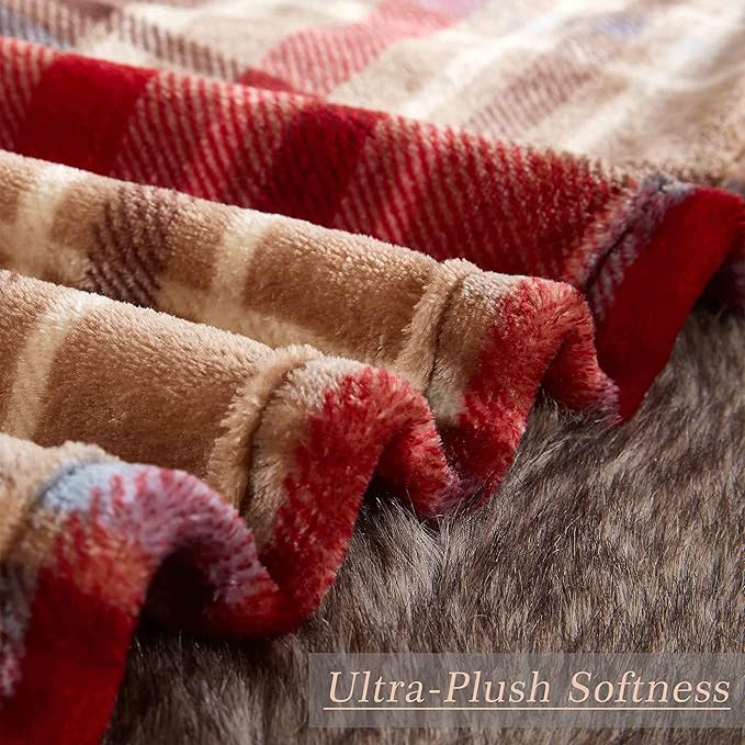 MERRYLIFE Throw Blanket Plaid| Ultra-Plush Soft Colorful Oversized | Decorative Couch Travel Blanket | King Size(90" 102", Love Urban)-Ruum Studio Home