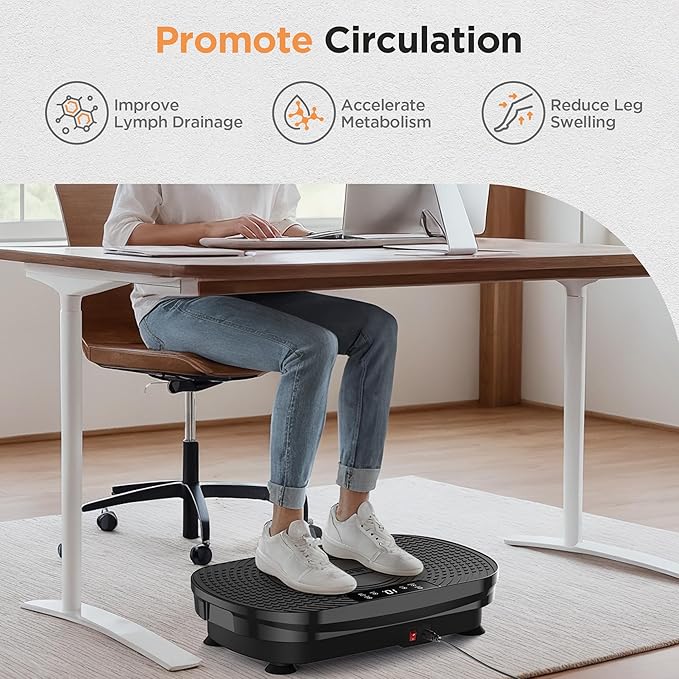 FEIERDUN Vibration Plate Exercise Machine, Vibration Plate for Lymphatic Drainage, Power Plate Vibration Platform for Weight Loss, Toning & Wellness-Ruum Studio Home
