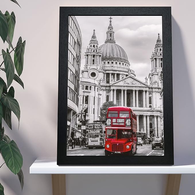VCK Poster Frames 13x19 Black 3 Pack, Solid Wood Picture Frames for Wall Mounting Hanging Art and Puzzle Frame-Ruum Studio Home