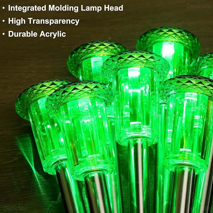 DenicMic Halloween Solar Lights Outdoor 10 Pack Green LED Waterproof Yard Garden Patio Backyard Pathway Walkway Landscape Lawn Outside Halloween Decorations Outdoor-Ruum Studio Home
