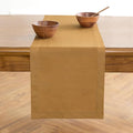 Solino Home Linen Table Runner 108 Inches Long - 100% Pure Linen Caramel Dining Table Runner 14 x 108 Inch for Fall, Autumn, Thanksgiving - Fete-Ruum Studio Home