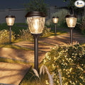 XMCOSY+ Solar Lights Pathway Outdoor - 2 LED Modes 10/25 LM Solar Powered Yard Garden Lighting, Waterproof IP65 Glass Stainless Steel Landscape Lights for Driveway Walkway Sidewalk Decor (Warm White)-Ruum Studio Home