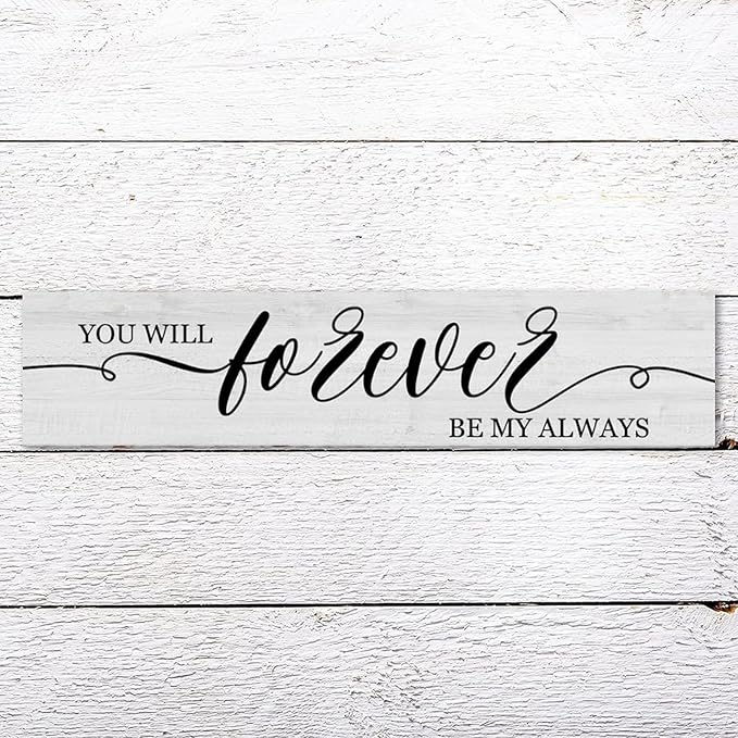 Generic Funny Wood Sign You Will Forever Be My Always Everywhere Rustic Wooden Hanging Sign Home Farmhouse Kitchen Wall Decor 16 x 4 Inch-Ruum Studio Home