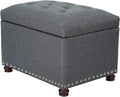 Joveco Storage Ottoman Bench Rectangular Fabric Organization Foot Rest, 24 Inch Modern Tufted Bedroom Foot Stool and Seat for Entryway, Bedroom, Living Room-Ruum Studio Home