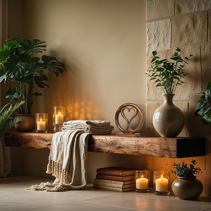 Decozen Gifts for Mom - Wooden Heart Sculpture - Mother's Day Birthday Gifts, Home, Office, Living Room, Shelf, Fireplace, Farmhouse, Tabletop, Boho and Mantle Decor - Mothers Day Decorations-Ruum Studio Home